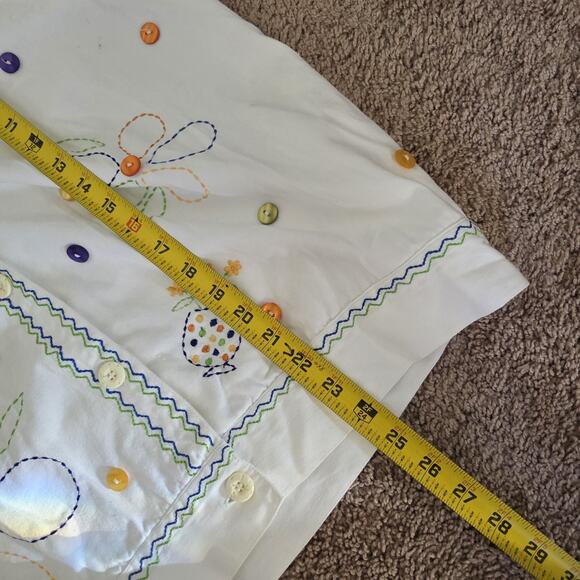 Vintage Embroidered Floral Gardencore Jacket Womens XL Wearable Art Cottage Boho - Picture 11 of 11